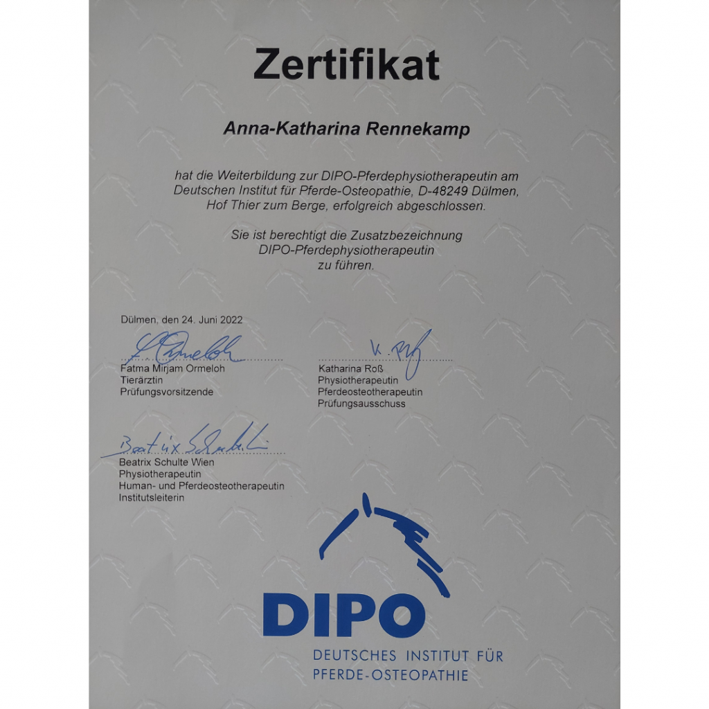DIPO Zertifikat